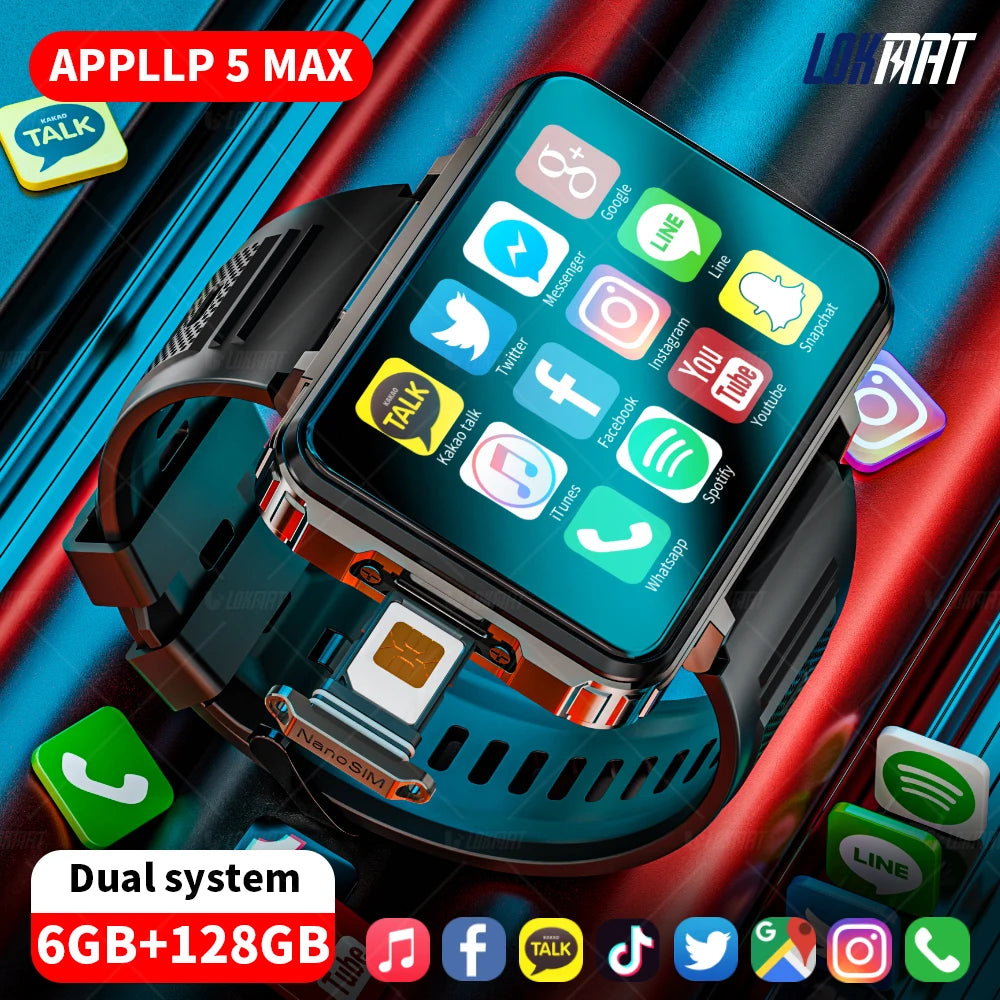 Lokmat Android Watch Phone 4G Dual Camera With Flashlight