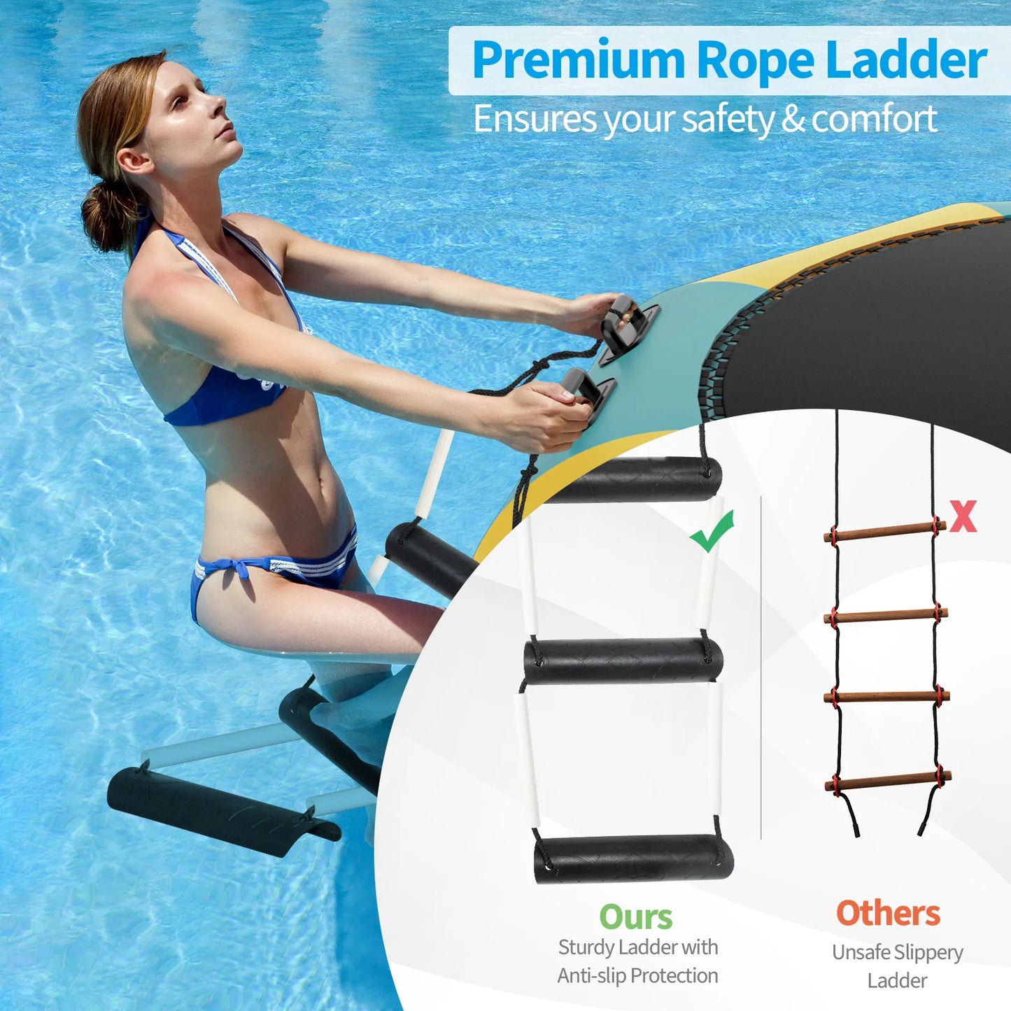 Multigo Inflatable Water Bouncer Splash Padded Trampoline