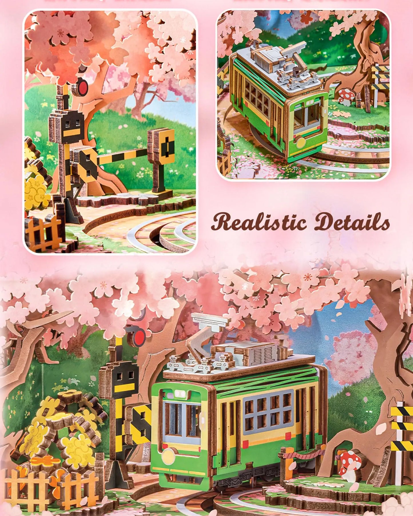 Robotime Sakura Dreamy Tour 3D Music Box Puzzle With Lights