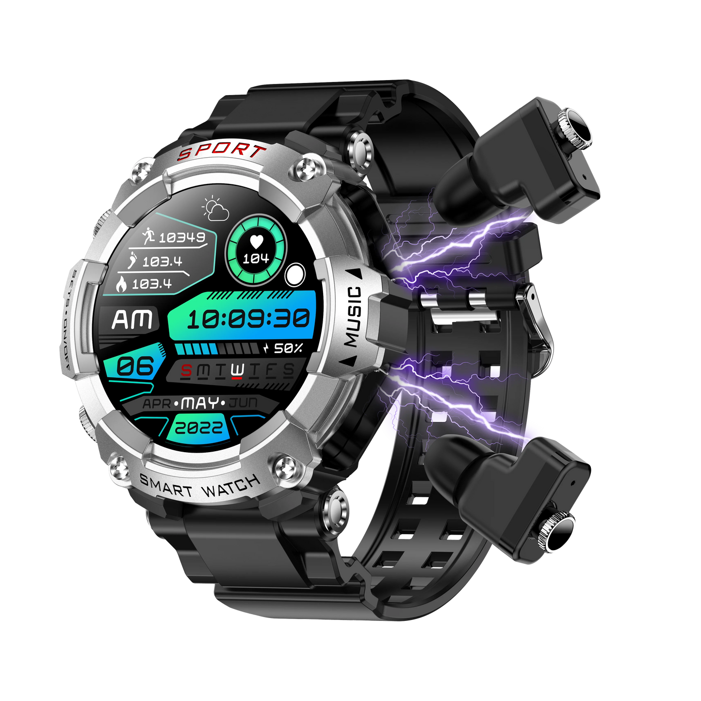 LaNikar Smart Watch With AMOLED Display SpO2 Blood Pressure Monitor
