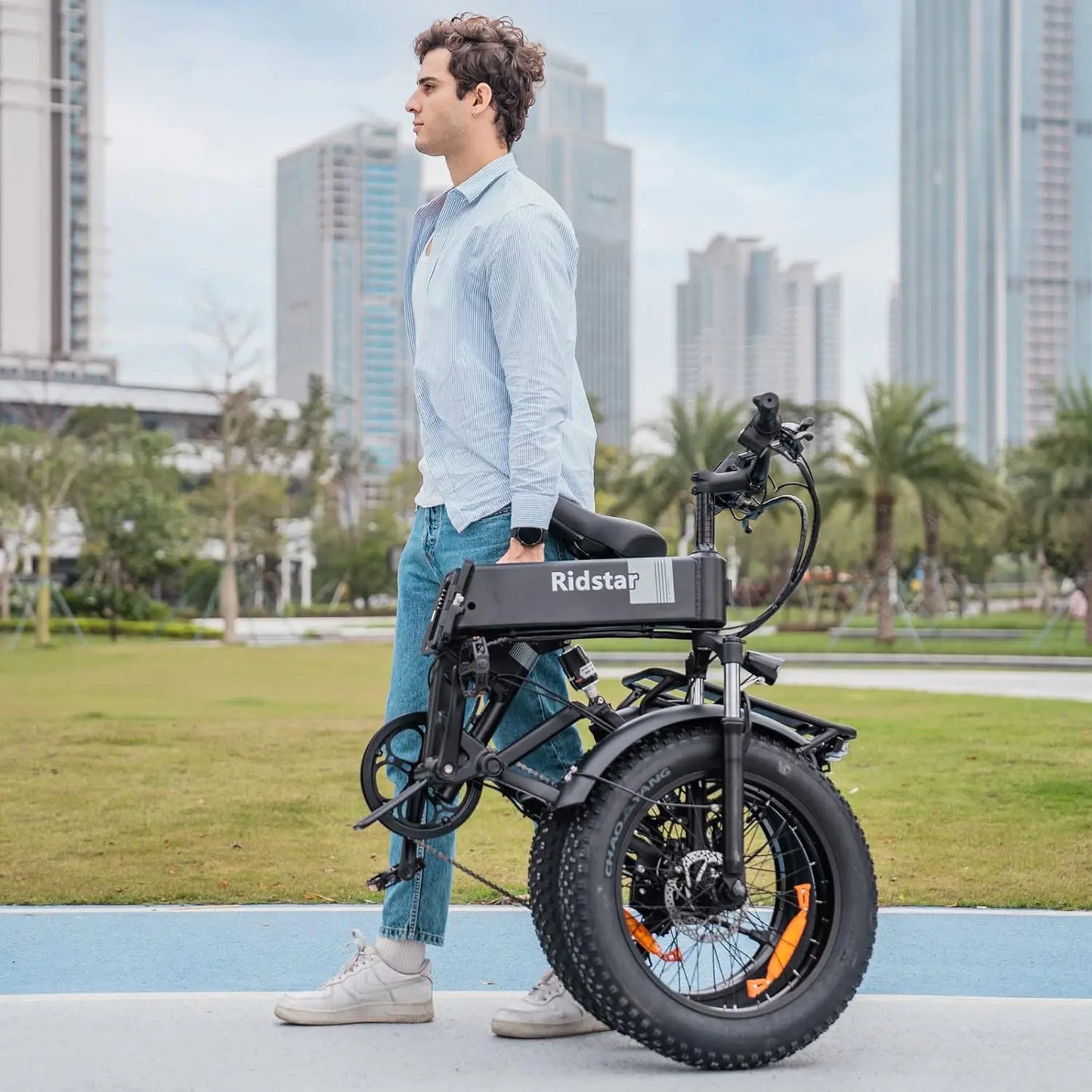 Ridstar Folding Electric Bike for Adults 1500W 30 MPH