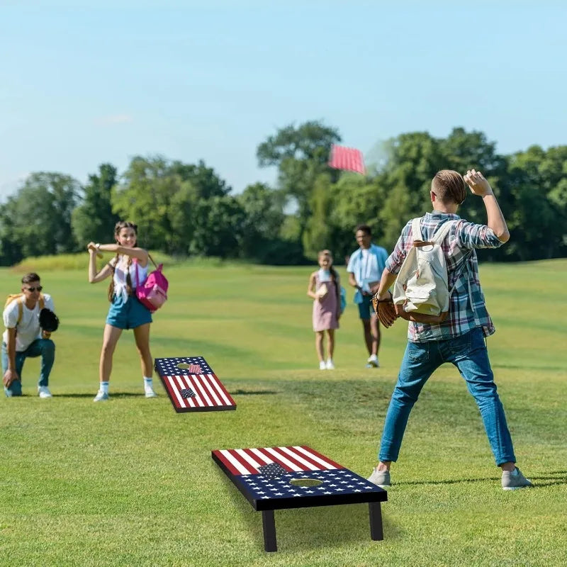High-concerned Cornhole Boards Set Indoor Outdoor Carry Case