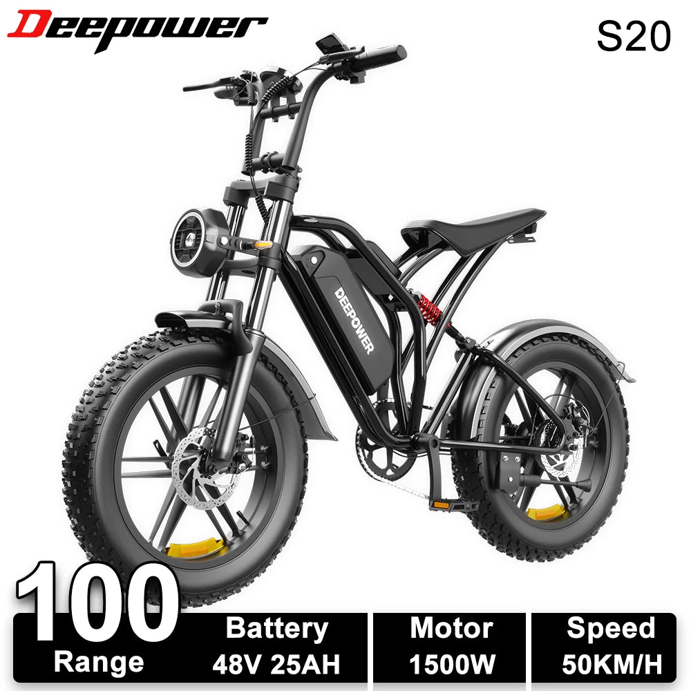 S20 1500W Electric Bike 48V 25Ah All Terrain Off Road