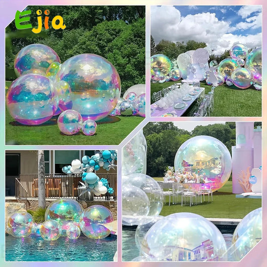 Ejia Iridescent Inflatable Mirror Balls 6pc Set For Party Decoration