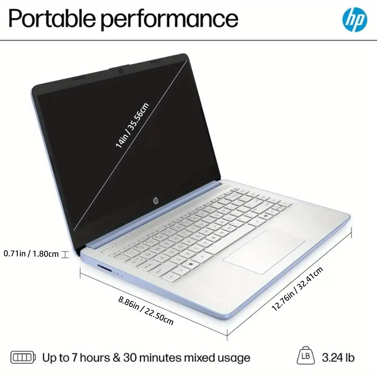 HP Laptop Intel Celeron N150 128GB Windows 11 S Mode