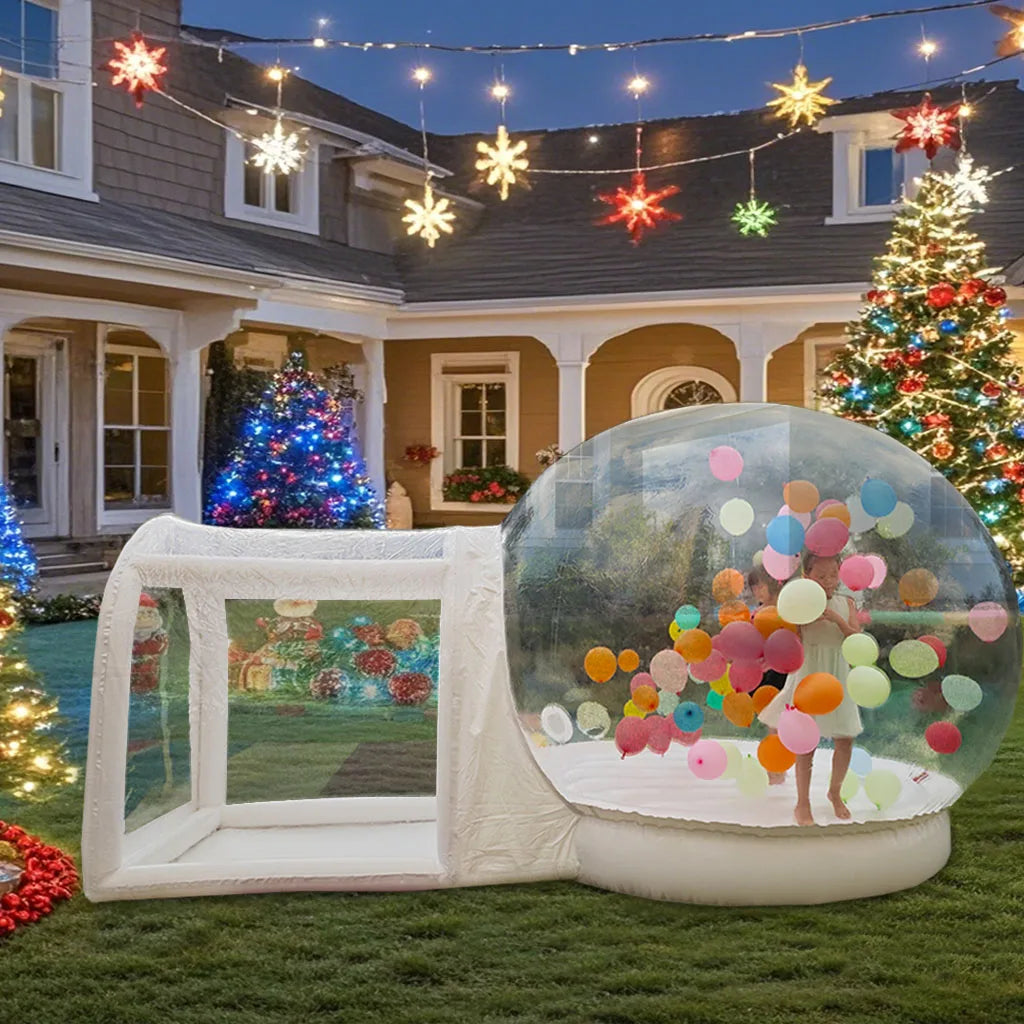 Ejia Balloon Jumping Inflatable Bubble House With Outdoor Trampoline Dome