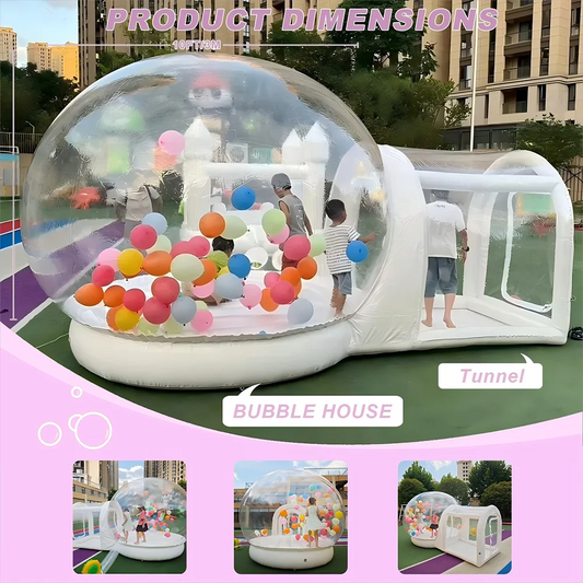 Ejia Balloon Jumping Inflatable Bubble House With Outdoor Trampoline Dome