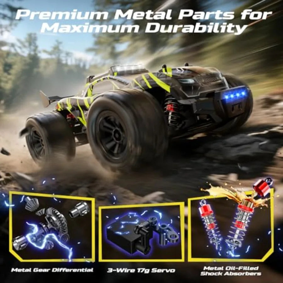 One Fourteenth Scale Brushless RC Truck All Terrain Monster Truggy