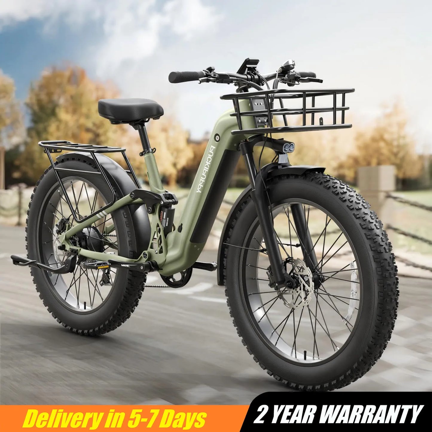 PUCKIPUPPY Boxer-ST 960W Electric Bike Fat Tire 48V Full Suspension