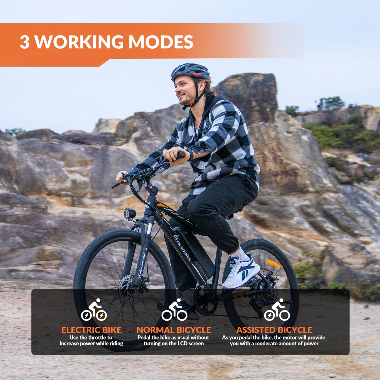 5TH WHEEL AB17 Electric Bike With 700W Peak Motor And LCD Display