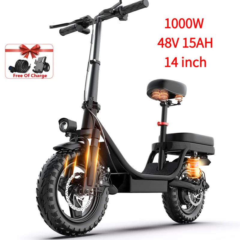 ZEFIORA All Terrain Electric Bike 1000W Off Road Mountain Bicycle