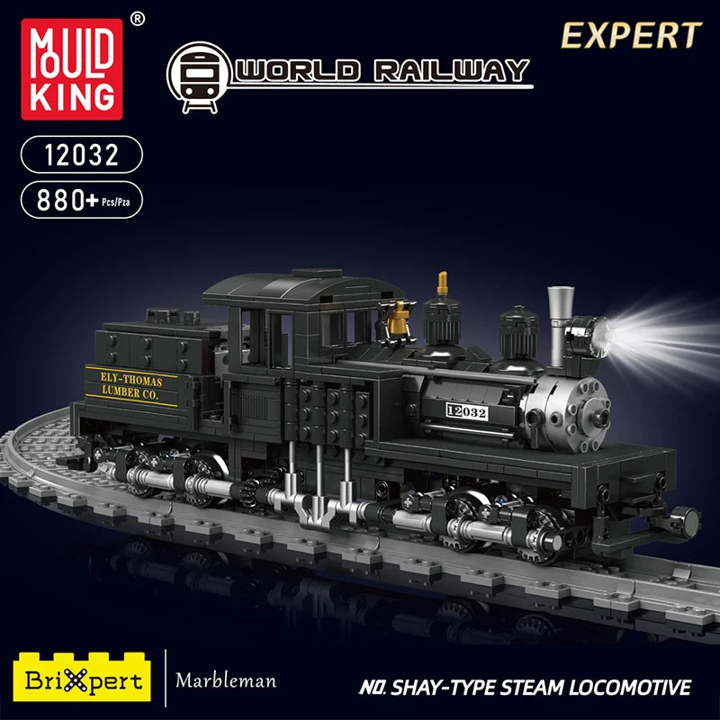 Mould King 12032 RC Shay Type Steam Locomotive Block Set
