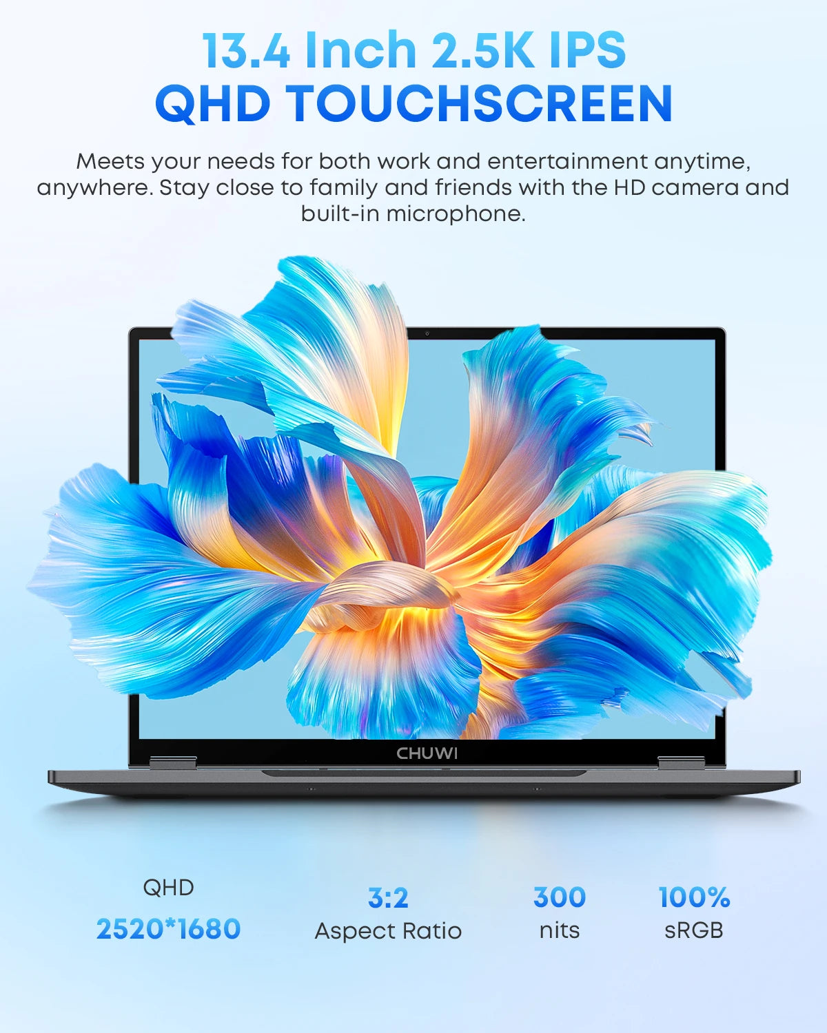 CHUWI FreeBook 2in1 Touch Screen Laptop 16GB RAM 512GB SSD
