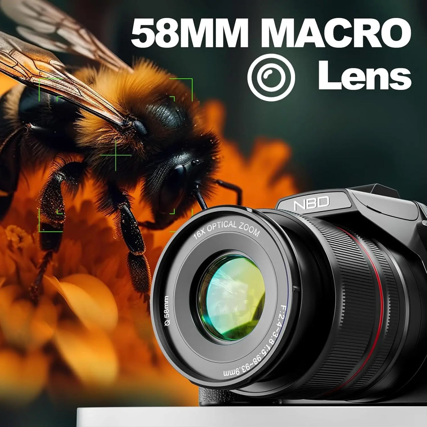 NBD 5K Camera 64MP Featuring 16x Optical Zoom And WiFi