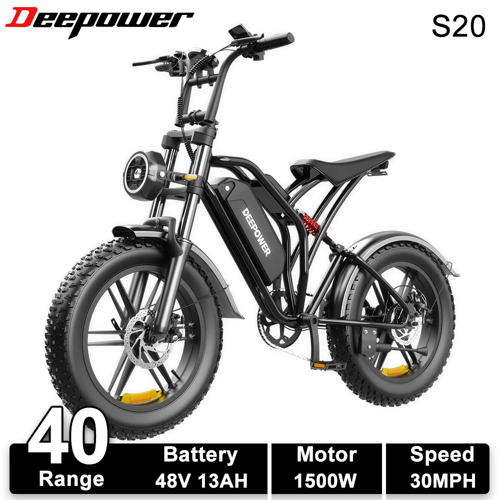 S20 1500W Electric Bike 48V 25Ah All Terrain Off Road