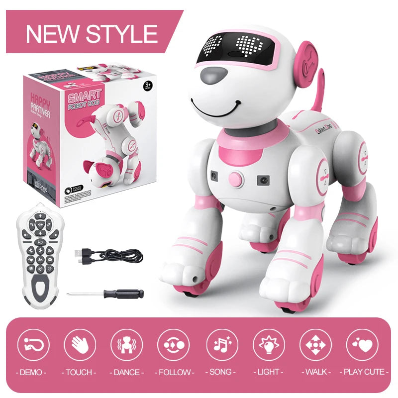 Kelaton Funny RC Robot Dog Voice Command Stunt Toy