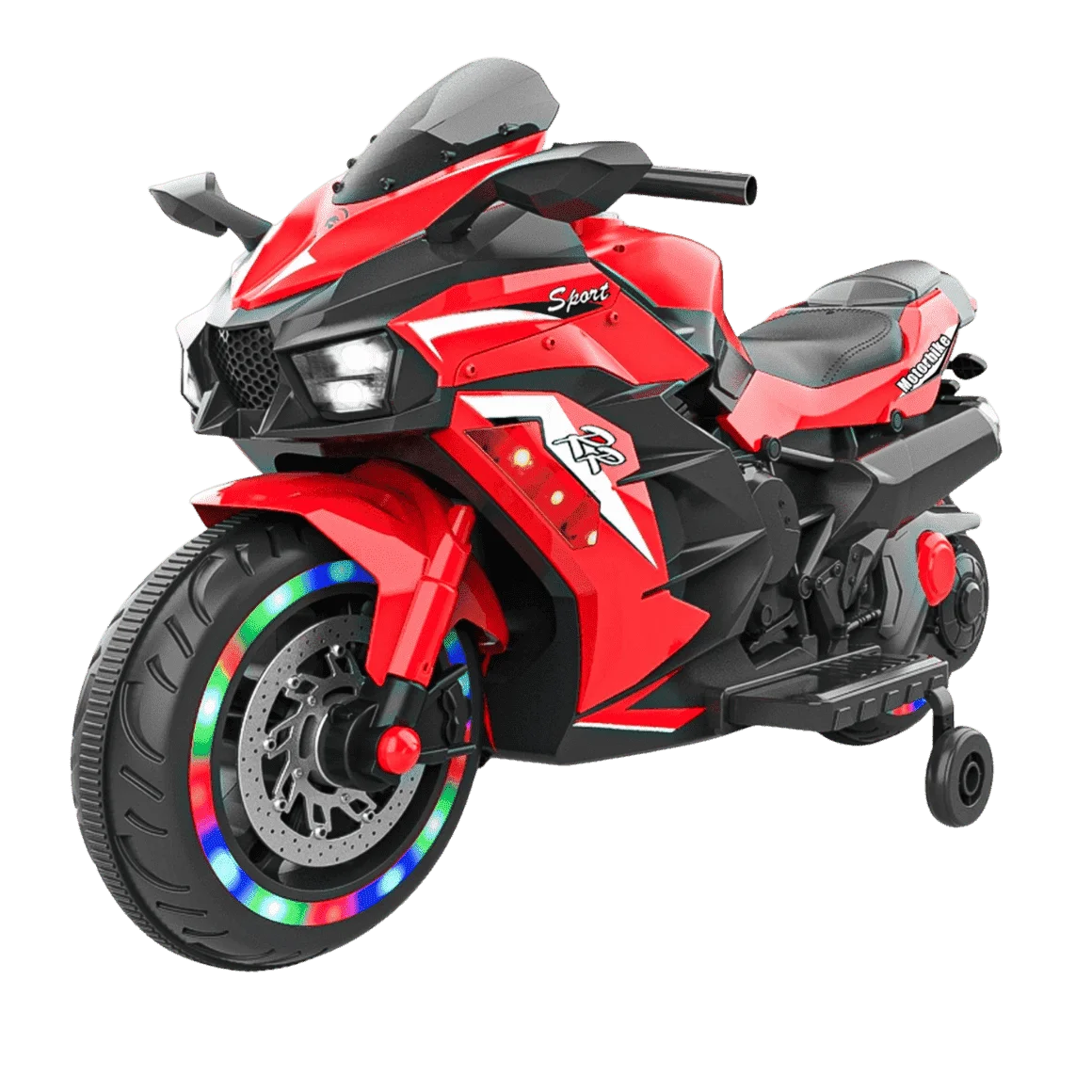 Jueshuai Outdoor 12V Electric Kids Motorcycle LED Lights Bluetooth Music