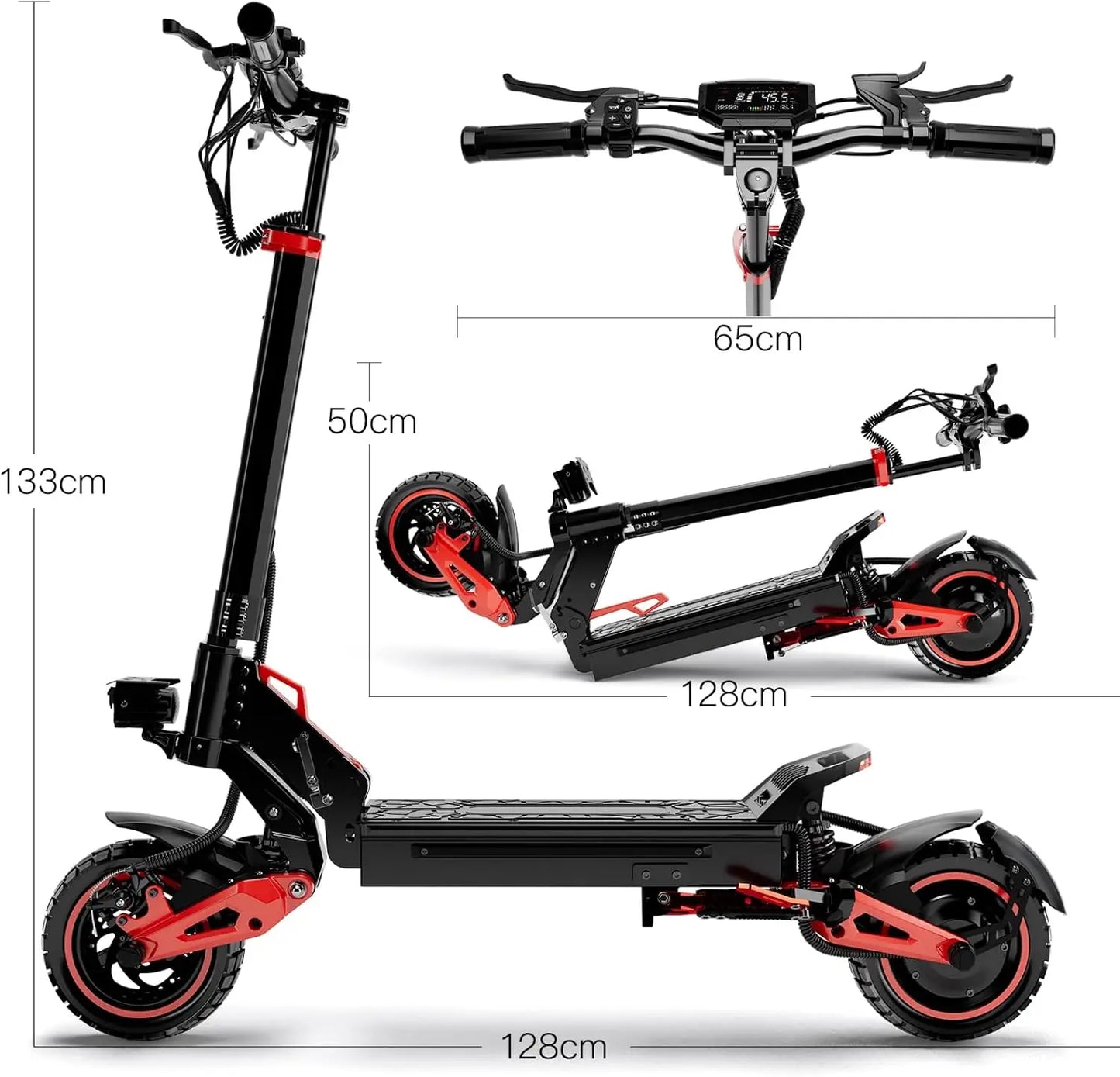 Electric Scooter 1600W 48V 18Ah Folding Off Road 32 MPH