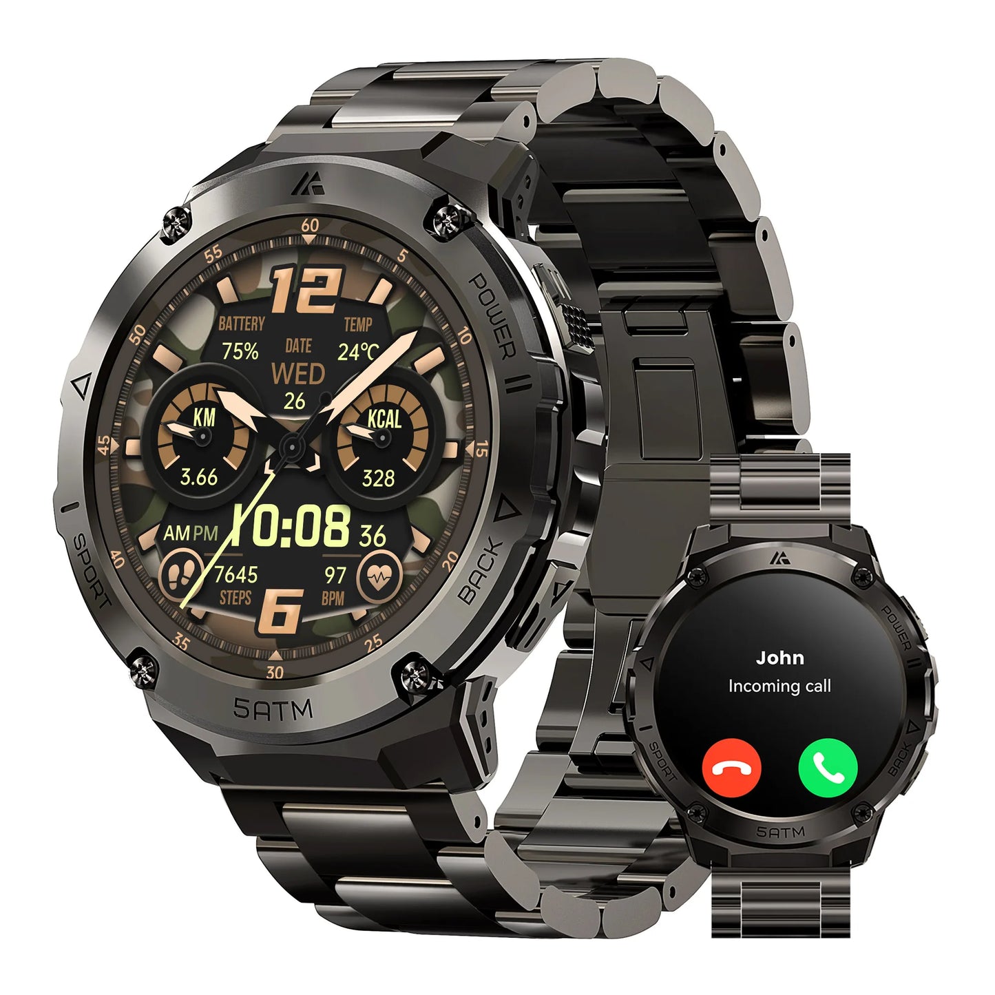 Ticwris T3E GPS Smart Watch AMOLED Compass Bluetooth Call 5ATM
