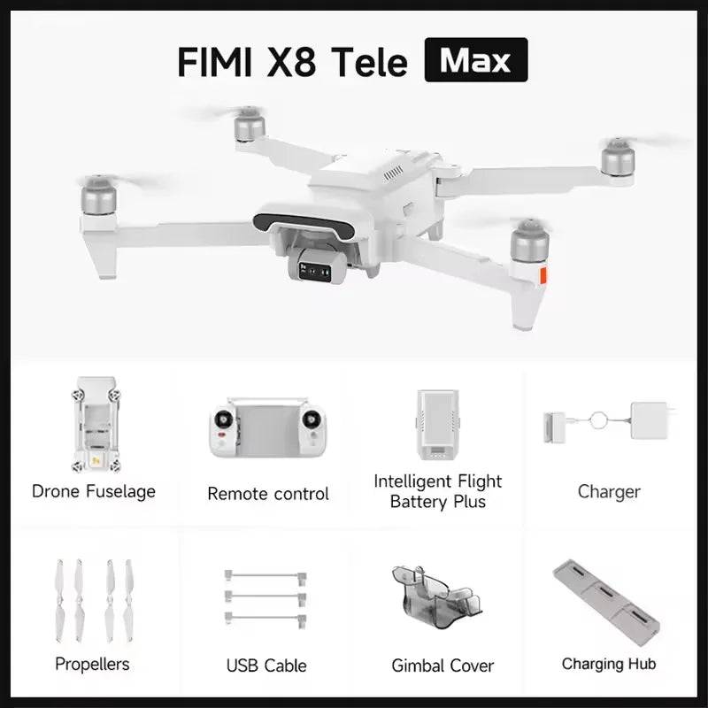 FIMI X8 Tele Max Drone With UltraWide 30X Zoom 4K60fps