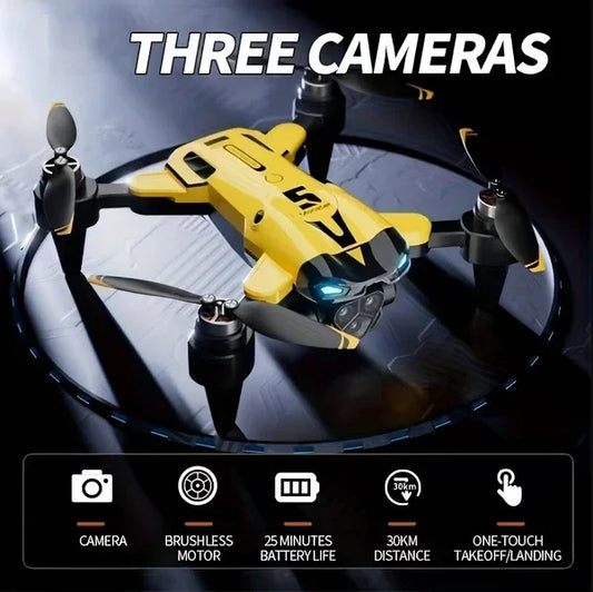 M5 Drone Foldable Quadcopter With Triple HD Cameras For Beginners