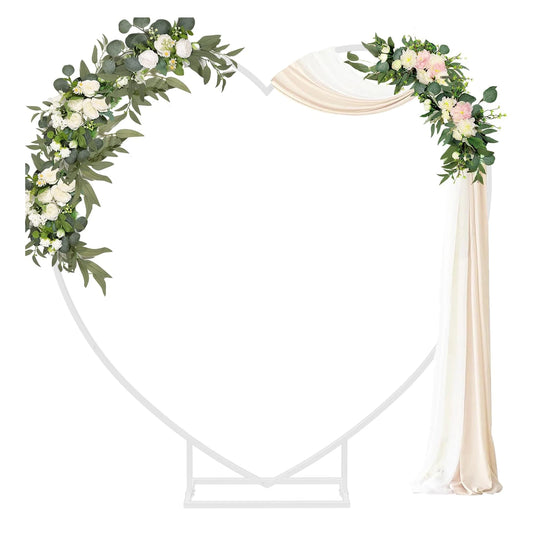 NONECN Heart Shape Metal Wedding Balloon Arch Backdrop Frame Stand