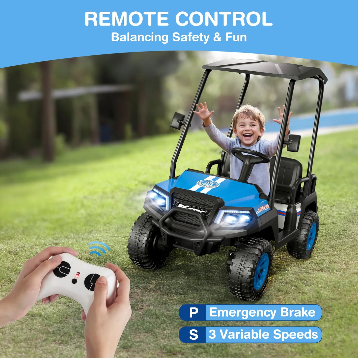 LIGIANT 24V 4 Seater Ride On Golf Cart With Remote