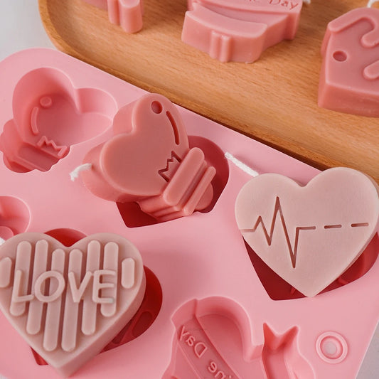 UDOCOOL Heart Shape Silicone Soap Mold For DIY Crafts