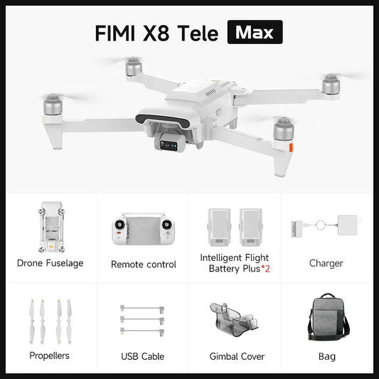FIMI X8 Tele Max Drone 30XHybridZoom 4K60fps BeyondVision