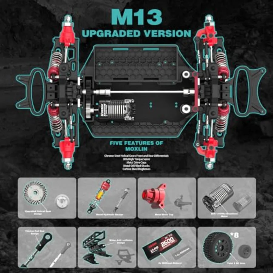 Brushless Fast RC Car For Adults 50mph All Terrain