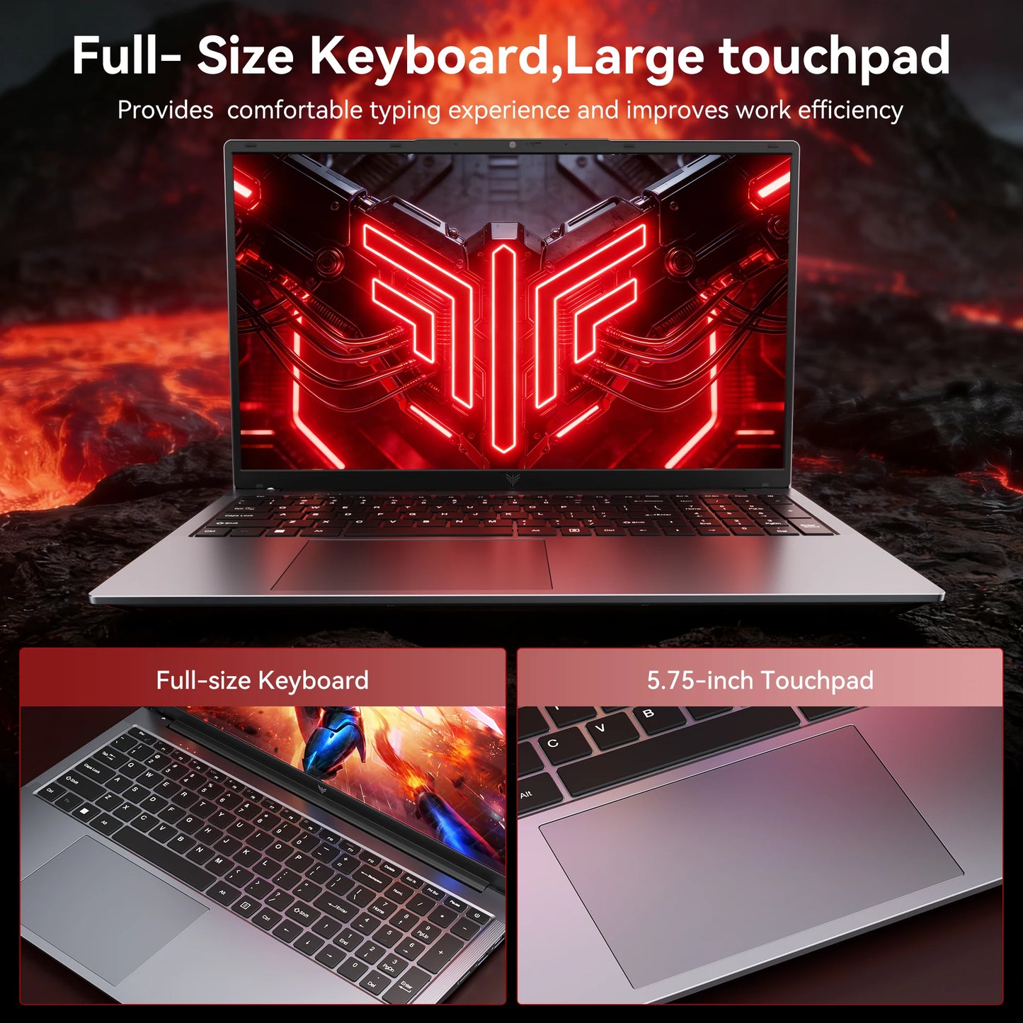 KAMRUI Ryzen 3 4300U Laptop 16GB 512GB PCIe SSD Windows11Pro