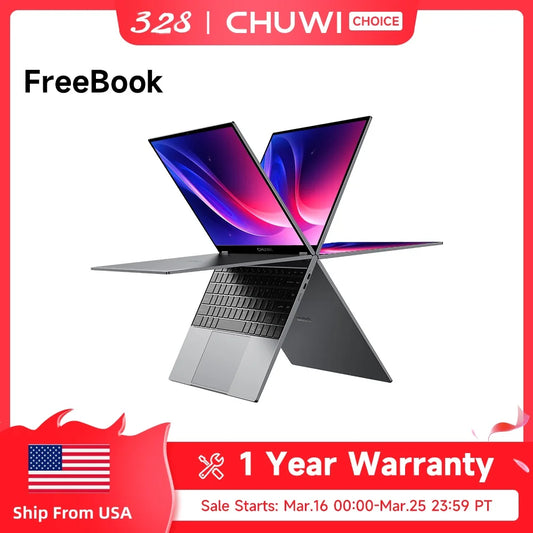 CHUWI FreeBook 2in1 Touch Screen Laptop 16GB RAM 512GB SSD