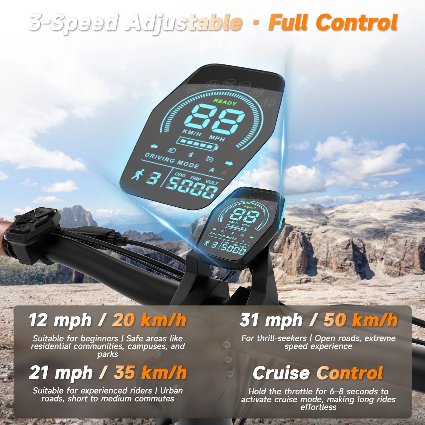 AOVOPRO G67 Off Road Electric Scooter With Dual Suspension
