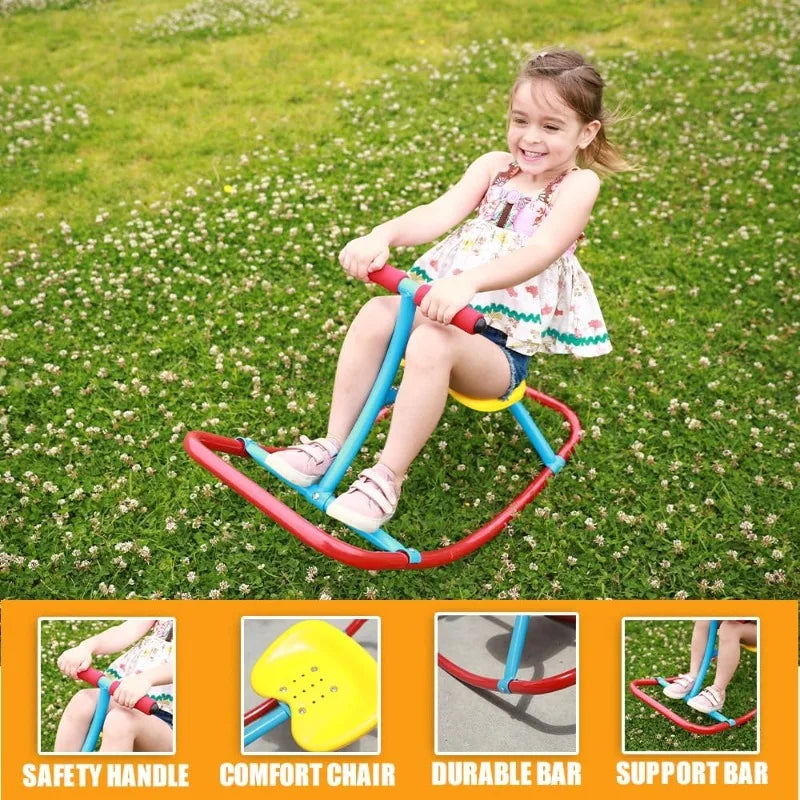 YTYIN Kids Rocking Horse Seesaw Rocker Playground Equipment