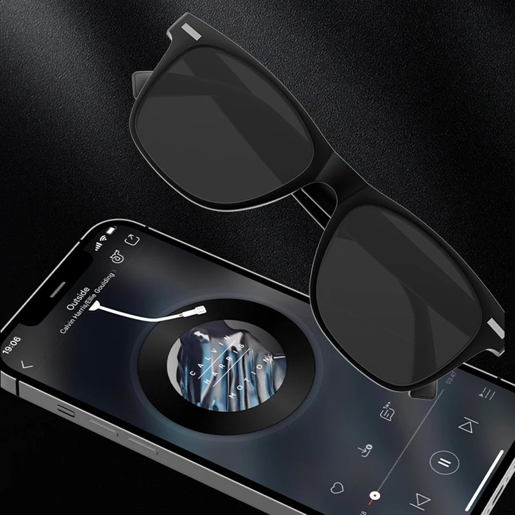 Alloet Smart Glasses AI Voice Assistant Camera Open Ear Audio
