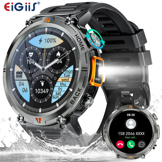 EIGIIS KE3 Bluetooth Smartwatch For Men With Heart Rate Monitor