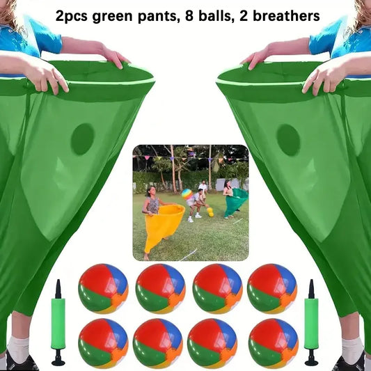 Pants Party Game Set With Bouncy Ball Inflator Outdoor Fun