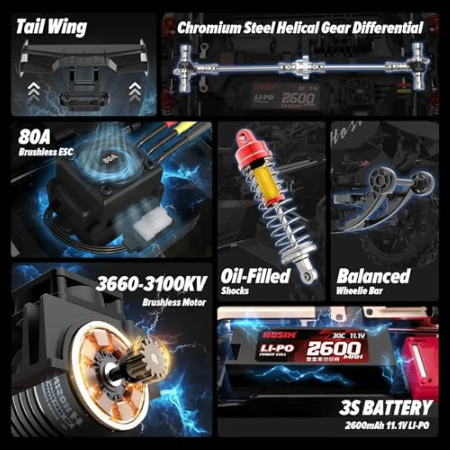 Mini Brushless RC Cars All Terrain 4x4 Remote Control Truck