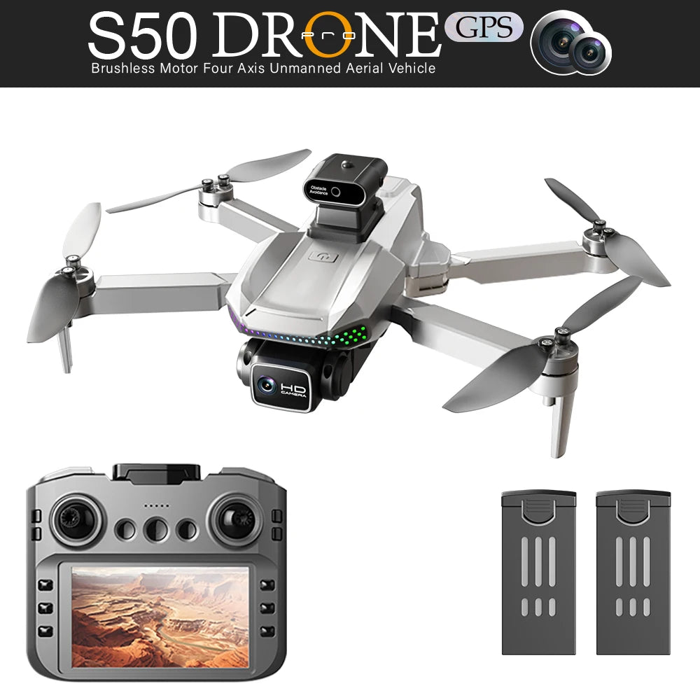 EY S50 Pro GPS Drone Two Batteries HD Camera ExtendedFlightTime