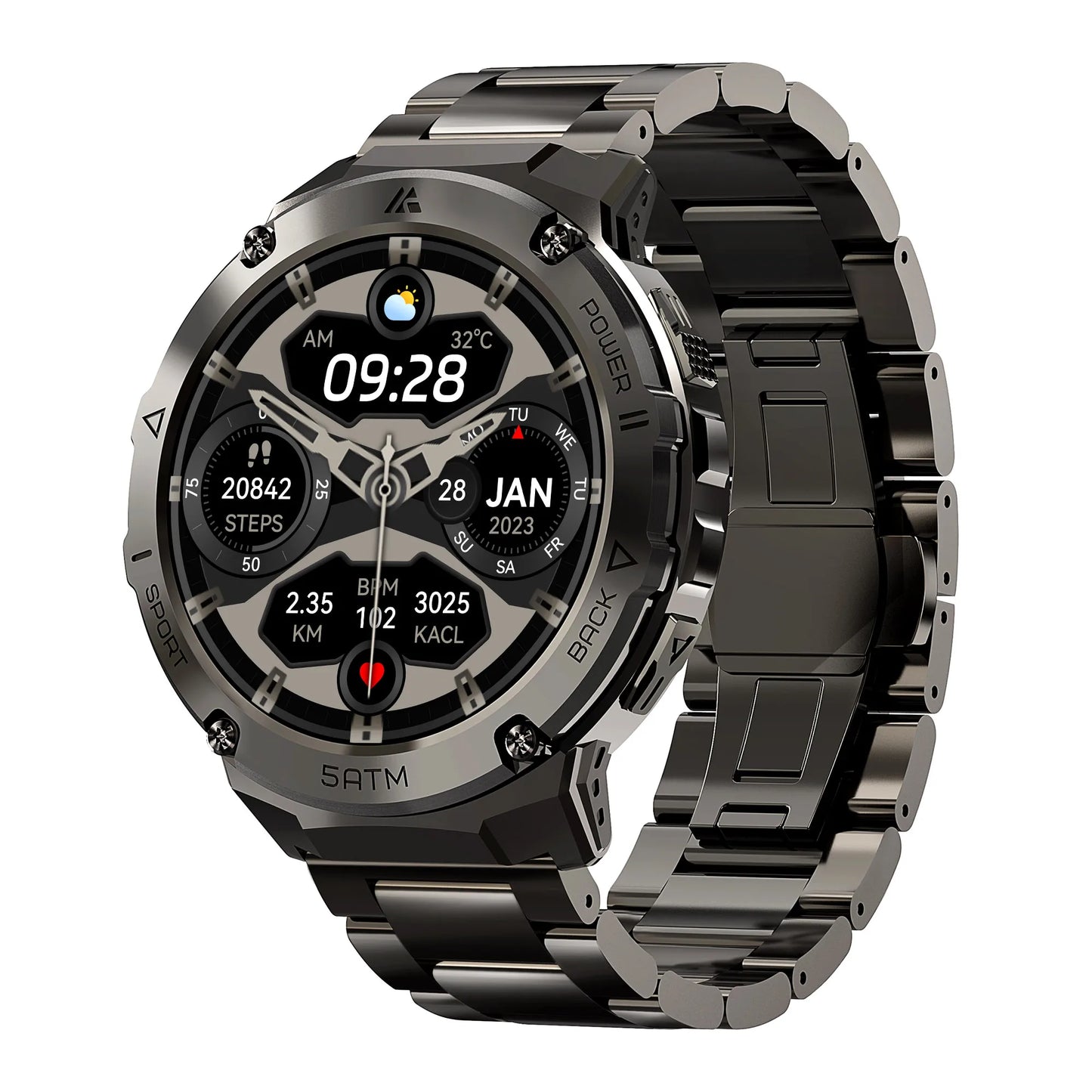 Ticwris T3E GPS Smart Watch AMOLED Compass Bluetooth Call 5ATM