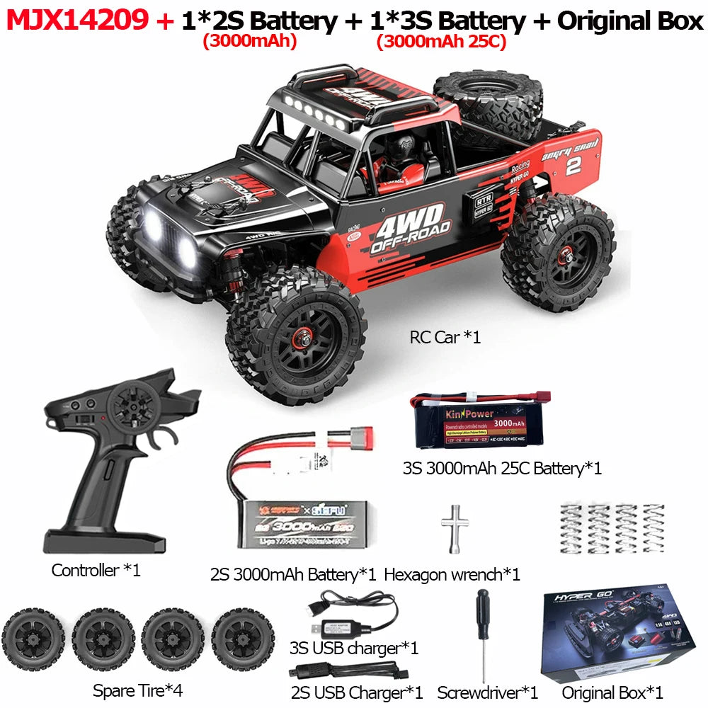 JIUSI MJX 14209 14210 RC Car Brushless 4WD Off Road