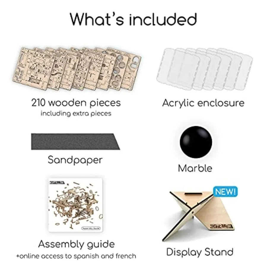 Intrism Pro 3D Wooden Marble Maze Puzzle Kit For Teens