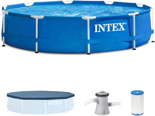 Round Above Ground Pool Set With Filter Pump And Cover