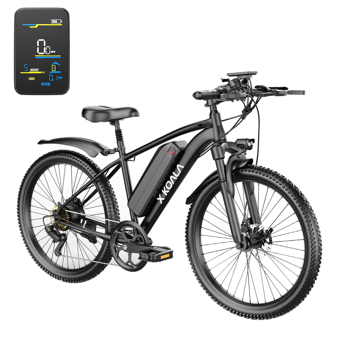 X-koala Electric Mountain Bike 1000W Peak Motor 25MPH 40 Mile Range