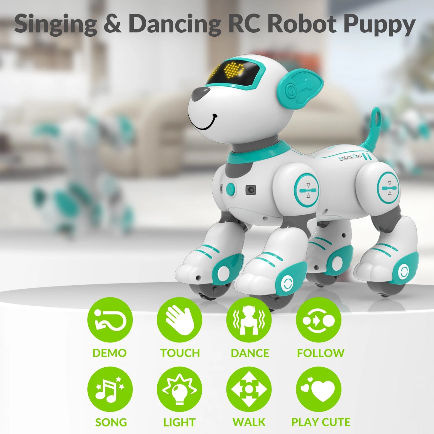 Remote Control Robot Dog Toy for Kids Programmable Interactive Puppy