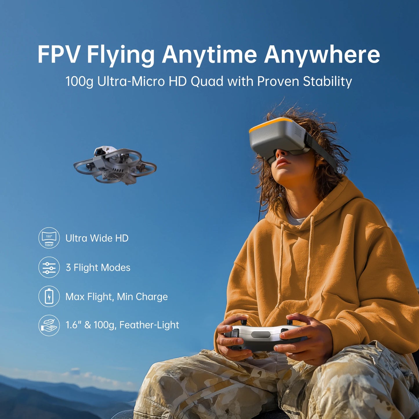 CADDX Protos FPV Drone Kit with ELRS Receiver and Goggles
