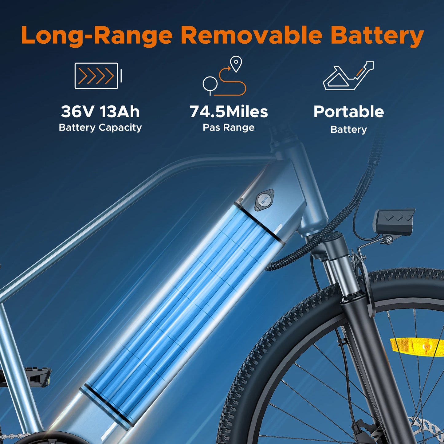 ENGWE MileTrail Electric Bike 700W 36V 13Ah Front Suspension