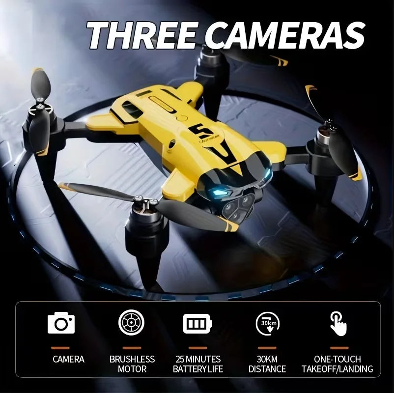 M5 Drone Foldable Quadcopter With Triple HD Cameras For Beginners