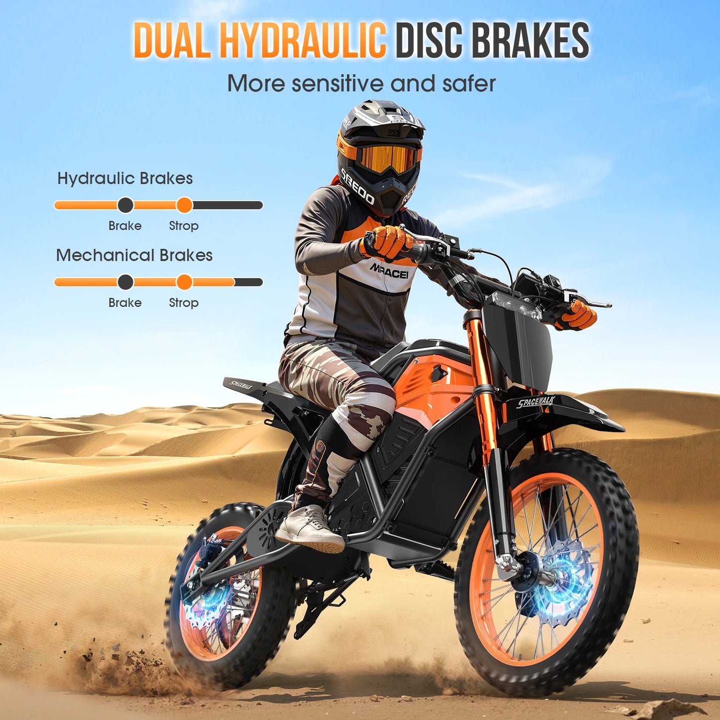 Eilleo Spacewalk 48V Electric Dirt Bike 3000W 60 Miles Range
