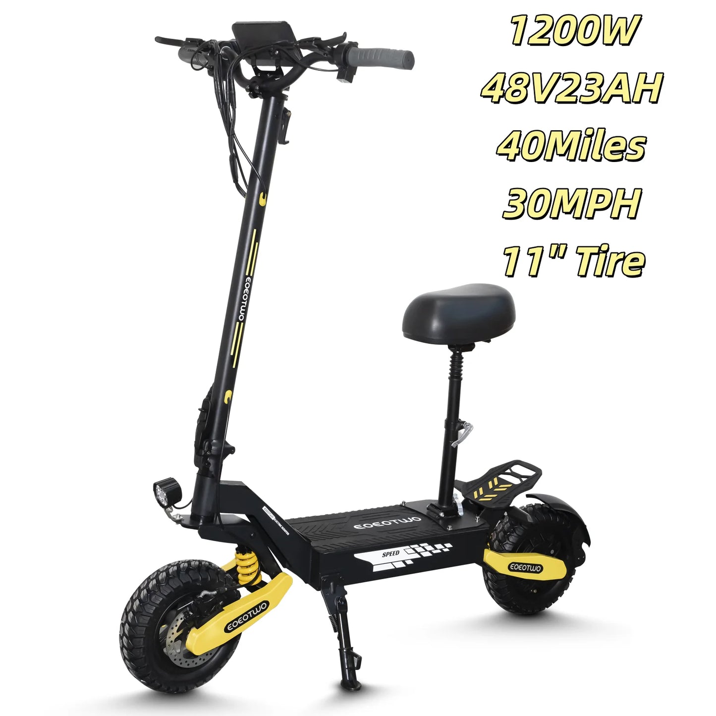 EOEOTWO 1200W Off Road Electric Scooter 48V Fast 30MPH